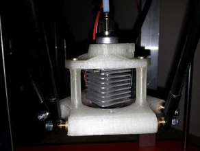 k300 j-Kopf e3d hotend Schnellspann-Halter rostock delta printer - Zubehör 16mm 25mm extruder fan mount 3d print model - Mito3D