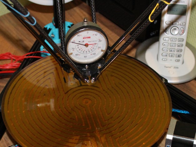 el indicador del dial de montaje calibración kossel delta la impresora 3d accesorios abrazadera línea 3D print model - Mito3D