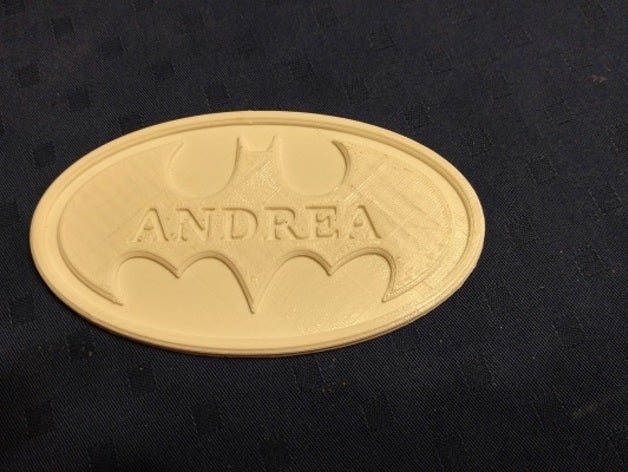 logotipo do batman andrea interativo arte 3D print model - Mito3D