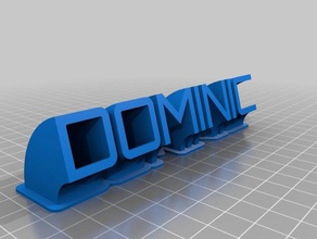 dom sweeping name plate office customized 3d print model - Mito3D