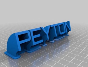 peyton balayage de la plaque nom bureau personnalisé 3d print model - Mito3D
