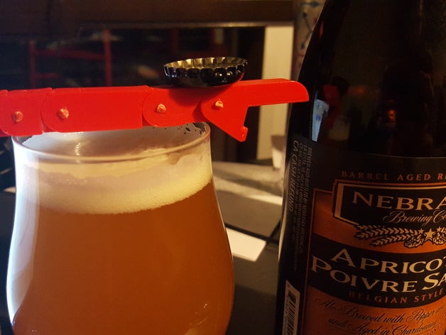 pieghevole apribottiglie cibo bevanda birra lettore bottleopener 3D print model - Mito3D