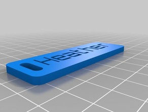 heather tag organizzazione personalizzato 3d print model - Mito3D