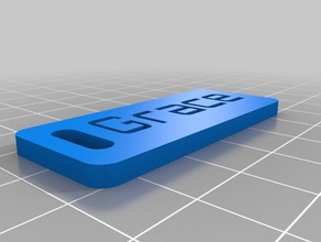 graça tag organização personalizado 3d print model - Mito3D