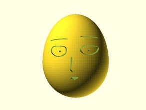 saitama yumurta dekor Japon animasyonu manga bir yumruk adam 3d print model - Mito3D