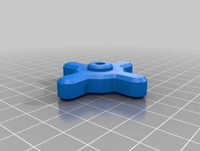 mão de botão 1 partes personalizado 3d print model - Mito3D