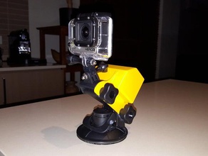 gopro suction mount floaty camera hero 3 cup 3d print model - Mito3D