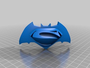 batman vs superman logo other 3d print model - Mito3D