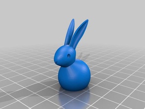mon personnalisés lapin de pâques openscad les animaux 3d print model - Mito3D