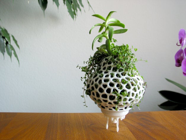 plant space rocket decor flower pot garden planter planting plants pots 3D print model - Mito3D
