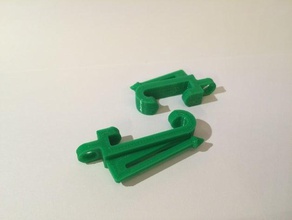 curtain track hook 30mm 20mm widths household openscad 3d print model - Mito3D