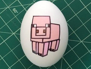 eggbot minecraft-Schwein-Muster 2d Kunst spherebot 3d print model - Mito3D