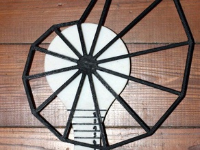 ammonoidea clock continuous linear art tools 3d print model - Mito3D