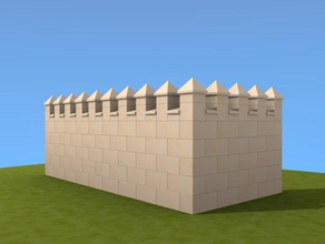 exin castillos almenas piramidales construction toys castle 3d print model - Mito3D