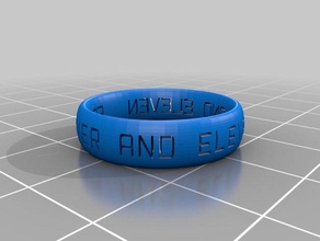 meu personalizados anel de banda script criação tamanhos eua customizer2 anéis 3d print model - Mito3D