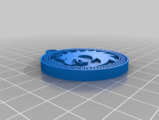 dragon porte-clés schl&uumlsselanh&aumlnger les pièces de monnaie badges 3D print model - Mito3D