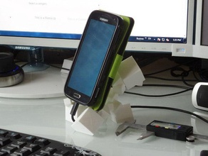telefono stand verticale per samsung galaxy organizzazione 3d print model - Mito3D