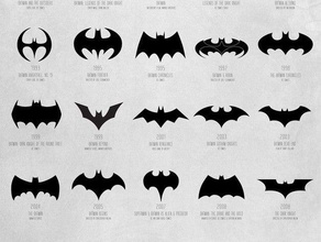 all batmans logos signs batman cowl logo superman symbol 3d print model - Mito3D