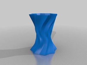 twisted star decor spiral vase 3d print model - Mito3D