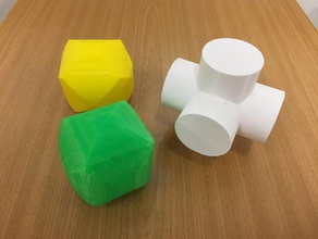 rhombique dodechedron mathématiques 3d print model - Mito3D