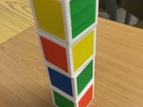 4 cubos do problema matemática 3d print model - Mito3D