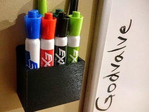 wall mounted dry erase pen bin containers 3d print model - Mito3D