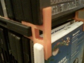 new modular dvd rack clip things organization holder game shelf 3d print model - Mito3D