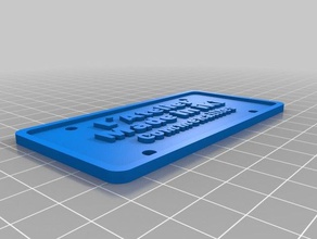 placa fablab sinais logotipos personalizado 3d print model - Mito3D