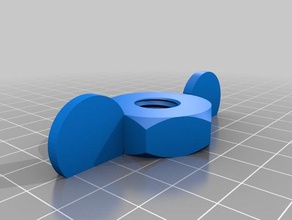 wing nut 2 parts customized 3d print model - Mito3D