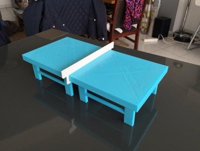 flexi ping pong table 30 15 cms- tennis -tischtennis toys games articulated sport 3d print model - Mito3D