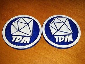 dantdm logo badge coins badges 3d print model - Mito3D