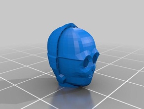 c3po tête de modèle les robots 3d print model - Mito3D