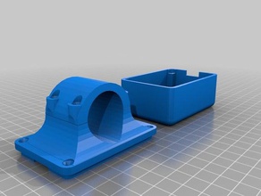 tube mount electronics enclosure 3d printing 3d print model - Mito3D