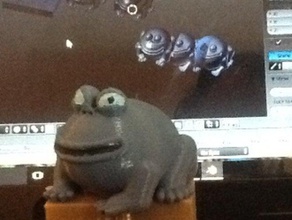 big intéressant fat frog animaux statuette 3d print model - Mito3D