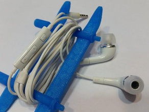 skirphonetidy earphone cable organizer rangement &eacutecouteurs audio 3d print model - Mito3D