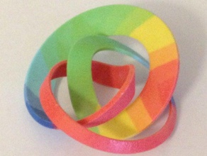 32 ribbon torus knot math 3d print model - Mito3D