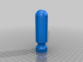 handle di file 105x30mm battuto foro 5x5mm 3d la stampa dasta titolare muth strumenti gestire 3d print model - Mito3D