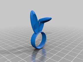 bunny ring 3d printing 3d print model - Mito3D