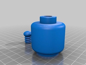 customizable lego head bin screw cap scans replicas 3d print model - Mito3D