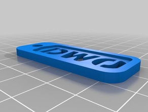 keyring stencil dwo keychains 3d print model - Mito3D
