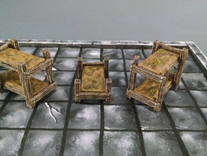 28mm beds toy game accessories 40k dnd dungeons dragons miniature openforge pathfinder tavern terrain wargaming warhammer 3d print model - Mito3D