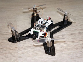 micro stealth 100 fpv microcopter 85mm motors sciskyquanum rc vehicles 58ghz racer frame hubsan x4 camera quad quadcopter 3d print model - Mito3D