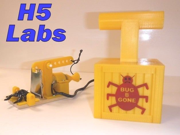 bug gegangen mechanisch ist - Spielzeug Fliegen flyswatter Fliegenklatsche gizmo mechanisches pest 3D print model - Mito3D