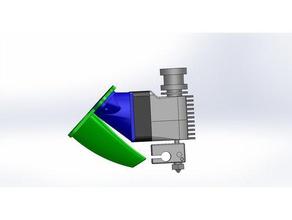 updated semi-removable 2-in-1 fan duct 3d printer parts 40mm e3d e3dv6 hotend v6 3d print model - Mito3D