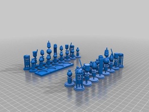 claire warwick satranç seti 3d baskı 3d print model - Mito3D