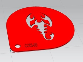 decorare cappuccino con scorpione forme décorer skorpion codi-3d forma stebo 3d print model - Mito3D