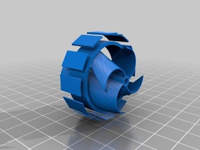 microturbina flujo axial 3d impresión 3d print model - Mito3D