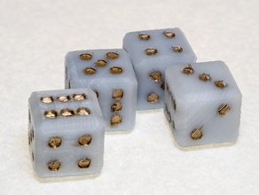 cut corners d6 dice tabletop 3d print model - Mito3D