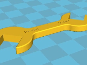 9 di 10 mm chiave a forcella mano strumenti 3d print model - Mito3D