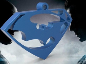 batman vs superman keychainearings acessórios 3d print model - Mito3D